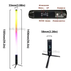 BOTHLIGHTING Tubo <span class=keywords><strong>LED</strong></span> a 360 Gradi IP65 Wireless DMX a Batteria Pixel Full Color per Matrimoni DJ Eventi Effetti Scenici - Product Image 3