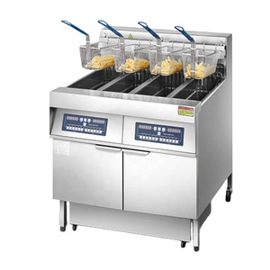 Vertical Electric Deep-frying Oven with Lifting Filtration Function Double-cylinder Shortening Oil and Soluble Deep-frying Pan - Product Image 4
