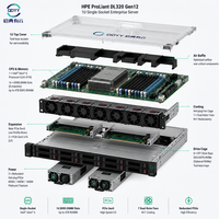 Server Rak DL320 Gen12 1U 1P Intel Xeon 6 dengan Slot Memori DDR5 12 LFF PCIe Gen5  800W 1000W Siap Kirim