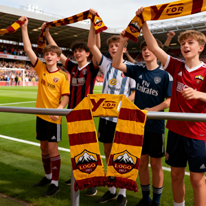 Bufanda de Fútbol Personalizada al <span class=keywords><strong>por</strong></span> Mayor Directamente de Fábrica, Bandera de Club de Fútbol para Fanáticos de Equipos Nacionales, Características Ecológicas, Regalos para Ferias Comerciales - Product Image 2