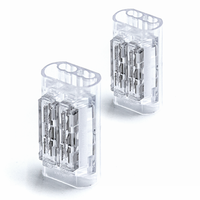 Connecteur rapide sans décapage 18-22AWG 1-6 broches, sans outil, boîtier PC transparent, pour alimentation automobile et éclairage LED