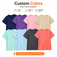 T-shirt pour enfants à séchage rapide, léger, respirant, pour l'école, le sport et les activités de plein air, couleur personnalisée, OEM