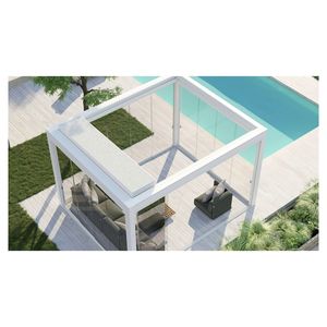 Pérgola de Lujo con Techo de Láminas, Pérgola Eléctrica con Láminas Ajustables <span class=keywords><strong>para</strong></span> Penthouse - Product Image 1