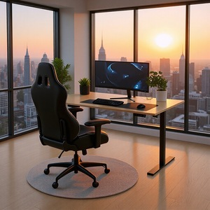 Electric Height Adjustable Desk Single Motor Brushless Metal Frame <b>Computer</b> Desk <b>Office</b> Study Desk Lifting Adjustable - Product Image 1