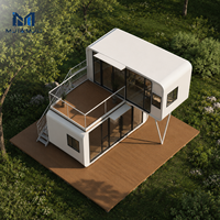 Vente en gros usine MJIAMJU – Maison mobile préfabriquée à 2 étages, bureau, cabine, design Apple, maison conteneur en acier, forme carrée moderne