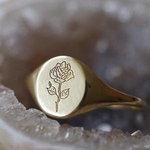 Rose Flower <b>Ring</b> Gold Plated Women's Fashion Jewelry Gift Yiwu Origin CY971 - Product Image 1