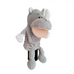 Marionette a Mano di Animali in Peluche, Giocattoli Interattivi Genitore-Figlio per Racconti nella Scuola Materna con Bocca Apribile, 30-35cm - Product Image 3