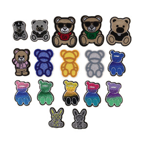 Na Yang Cartoon Bear Flocking <b>Embroidery</b> <b>Patch</b> Customized For Clothing - Product Image 4