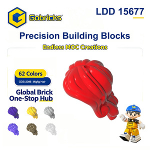 Gobricks GDS-2086 Venta al por mayor de bloques de construcción LDD 15677 Minidoll Cabello largo ondulado con raya lateral derecha y laterales cortos Piezas de figuras de ladrillos - Product Image 1
