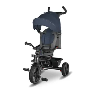 Triciclo de bebé, asiento reversible de 360 grados, triciclo de empuje para bebé, triciclo para niños con dosel solar, Mango para Padres