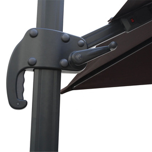 <span class=keywords><strong>Sombrilla</strong></span> de Patio LED Solar Cuadrada - Parasol de Jardín de Aluminio <span class=keywords><strong>con</strong></span> Luces Recargables para Protección Solar - Product Image 3