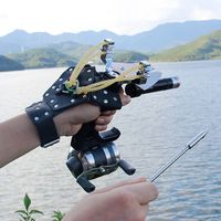 Tirachinas de acero nuevo compuesto de fibra óptica pequeño dardo flecha láser pesca goma pesca tirachinas arco para caza
