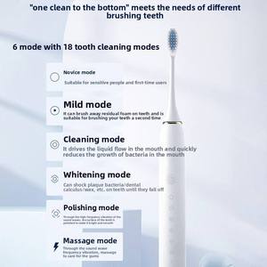 Brosse <span class=keywords><strong>à</strong></span> <span class=keywords><strong>dents</strong></span> électrique portable, rechargeable par USB, ultrasonique, idéale pour <span class=keywords><strong>les</strong></span> soins bucco-dentaires <span class=keywords><strong>à</strong></span> domicile, automatique, étanche et personnalisable - Product Image 3