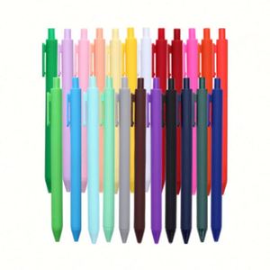 Wholesale School Supplies Multi-Colored 0.5mm Gel Ink <b>Pens</b> Soft Touch Rubber Promotion Custom Logo Plastic Markers <b>Pink</b>/Blue/Red - Product Image 1