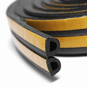 Su misura E forma Epdm in gomma porta sigillante per finestra sigillo autoadesivo sigillo D-profilo 9*8 Mm, nero - Product Image 2