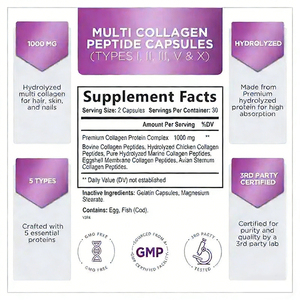 OEM/ODM Collagen Softgels with <strong>Biotin</strong> - Private Label Supplement for Hair Skin and Nails <strong>Vitamins</strong> - Product Image 4