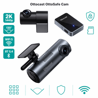 Ottocast OttoSafe Cam 2K QHD Dual Lens Dash Cam Wireless CarPlay Android Auto Box Garansi 1 Tahun Pengiriman Cepat
