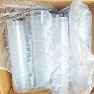 Clear Disposable PP Graduated Measuring Cups with Straight Handle Dishwasher <b>Safe</b> Stove <b>Safe</b> 15ml/250ml/500ml/1000ml - Product Image 3