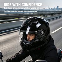 Nouvelle édition de casque modulaire Racing Flip en ABS, à dégagement rapide, bleu, avec motif géométrique, double visière, certifié ECE pour la conduite à moto