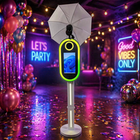 Cabina de Fotos DSLR con Pantalla Táctil de 15.6 Pulgadas, Espejo Mágico con Sombrilla, Ligera y Portátil para Fiestas