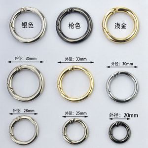 Lanyard Accessories <b>Key</b> <b>Ring</b> Keychain Zinc Alloy Hook <b>Ring</b> Round Carabiner Spring Snap Hook Locking Carabiners Keyring Buckle - Product Image 3