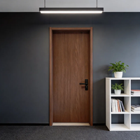 Portes intérieures en bois de luxe haut de gamme pour projets d'ingénierie hôtelière et d'appartements de luxe