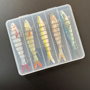 LVDE 5 pièces Boîte 14cm Naufrage Leurres Leurres De Pêche Ensemble 8 Segments Crankbait Dur Appâts Artificiels Kit Swimbait Brochet Leurre De Pêche - Product Image 5