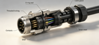 Connecteur d'aviation GX16 à double contact femelle en cuivre 4P pour vidéo et audio