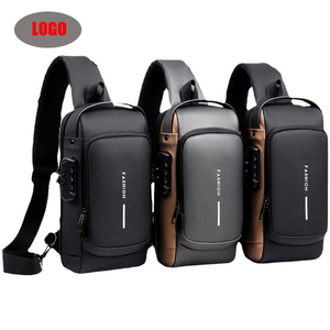 Custom Logo Waterproof Chest Bags Anti Theft Designer USB Crossbody Sling Bags for Men Fashion Chest Pack Single Shoulder Bag - Product Image 4