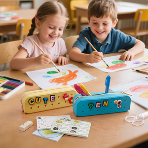 Fashionable Holes Silicone Pencil Case School Stationery Kids Creative <strong>Pen</strong> Bag Waterproof Storage <strong>Pouch</strong> - Product Image 4