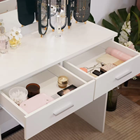 Meuble de coiffeuse multi-bois en vente chaude, ensemble de table de maquillage nordique, meuble de chambre à coucher, commode simple pour chambre à coucher