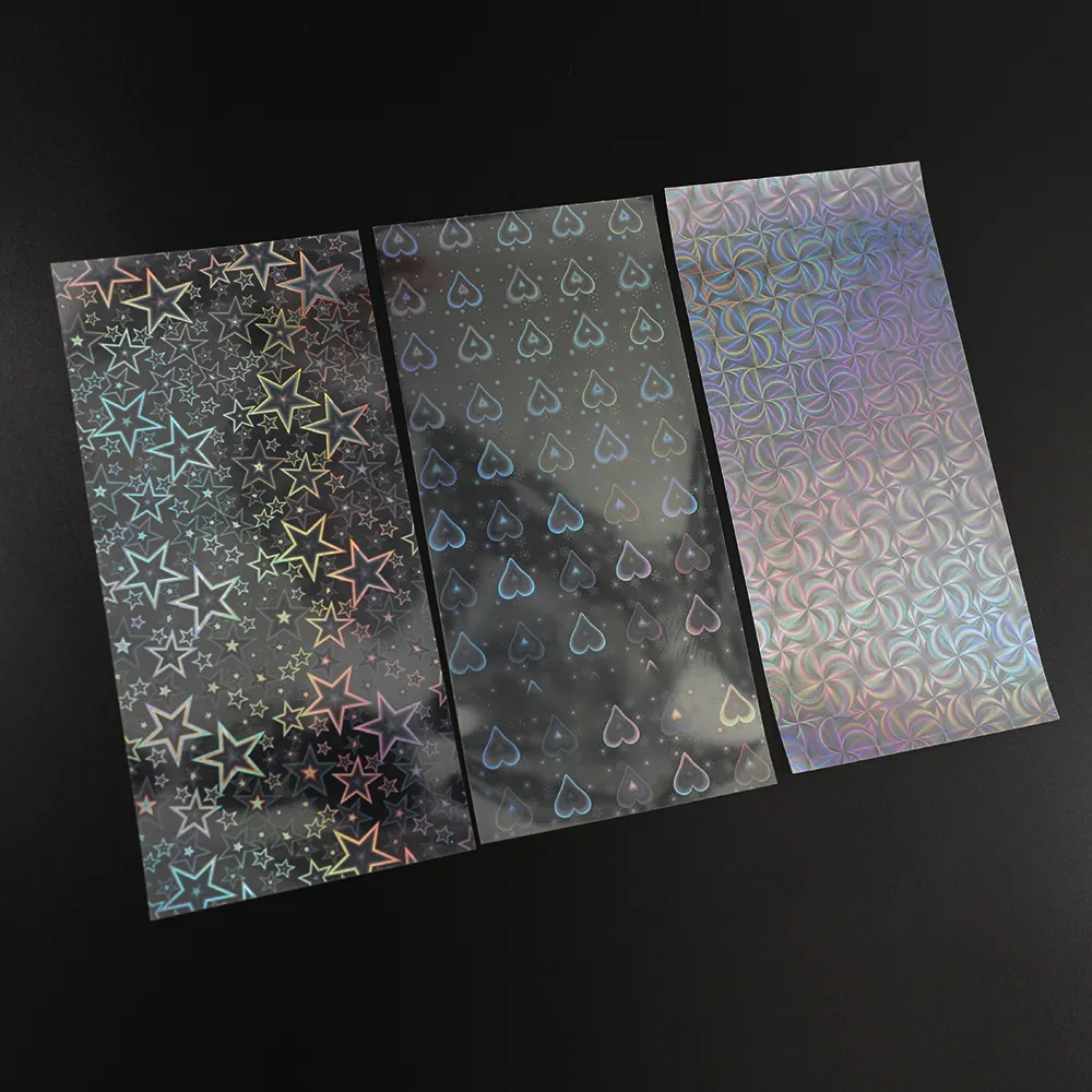 Selbstklebende Schmetterlings-Kaltlaminatfolie transparente holografische Vinyl-Überzugsheiten A4 Aufkleber Fotobeschutzfolie