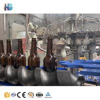 Machine industrielle automatique de production d'eau pétillante au CO2 et d'embouteillage en verre pour la production d'eau minérale