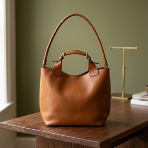Cartera de Cuero Genuino BS INTERNATIONAL, Diseño Minimalista con Cierre, Dos Asas, Duradera, Impermeable, Anti-Robo, Ligera, Unisex - Product Image 3