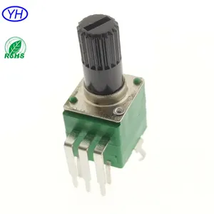 100k Potentiometer Free Samples Good Quality Linear 10k 50k 100k Carbon Film 5 Pins 9mm Plastic Shaft Vertical Rotary Potentiometer With Switch