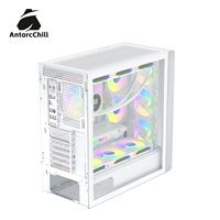 Boîtier de jeu AntarcChill Full Tower avec façade en mesh, fenêtre en verre trempé, compatible E-ATX, ATX, M-ATX, ITX, refroidisseur liquide 360
