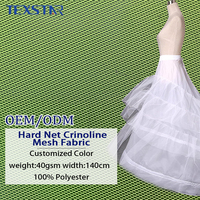 Tissu en polyester rigide, maille crinoline, doublure en tissu hexagonal pour vêtements et robes de mariée
