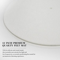 Vente en gros 3mm d'épaisseur 12 pouces impression personnalisée plateau vinyle vierge tapis de sol blanc feutre doux tourne-disque vinyle tapis