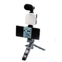 Microphone chaud télécommande trépied caméra Vlogging Kit Smartphone Led lumière de remplissage AY-49 Microphone en direct Kit de fabrication vidéo