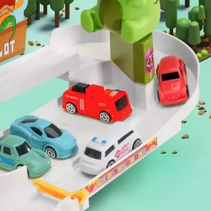 Bildung Elektrische Montage Achterbahn Rotation Garage Parkplatz Autobahn Dinosaurier Fahrzeug Spur Spielzeug Spielset Mit Licht