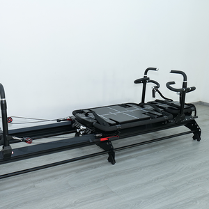 Pura Flow: Роскошный, прочный, портативный тренажер-реформер из алюминиевого сплава с регулируемой высотой, комбинированная кровать-платформа для пилатеса, деревянная кровать для студии пилатеса - Product Image 4