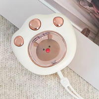 Mini chauffe-mains portable en forme de patte de chat mignon, chauffe rapidement par USB, 2400 mAh, batterie externe de voyage, chauffe-mains électrique pour l'hiver