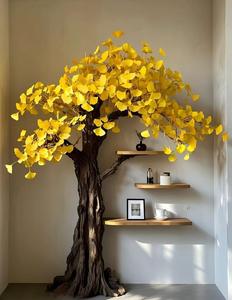 <span class=keywords><strong>Arbre</strong></span> artificiel de <span class=keywords><strong>Ginkgo</strong></span> <span class=keywords><strong>biloba</strong></span> à l'aspect naturel, feuilles dorées, pour jardin, parc, cour, décoration paysagère extérieure - Product Image 6