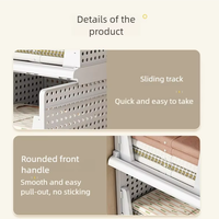 Boîte de rangement multifonctionnelle JX pour placard, étagère à chaussures pliable, tiroir à vêtements, rangement gain de place pour salle de bain et cuisine