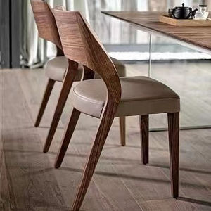Sedia da Ristorante e Sala da Pranzo in Legno con Schienale in Rattan e Morbido Cuscino, Arredamento Casa in Vimini - Campione Gratuito - Product Image 1
