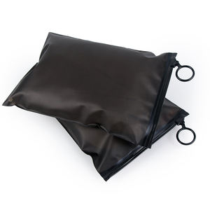 Frost özel Mylar yuvarlak Zip kilit giyim ambalaj poşetleri özel Logo LDPE plastik su geçirmez geri dönüştürülebilir - Product Image 2