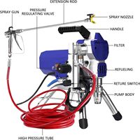 Pulvérisateur de peinture électrique sans air haute pression, pulvérisateur de mastic sans air robuste 2500W