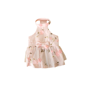 Prodotti per animali domestici abbigliamento per cani abbigliamento gatto con fiocco in pizzo stile principessa rosa gonna può tirare imbracatura per animali - Product Image 4