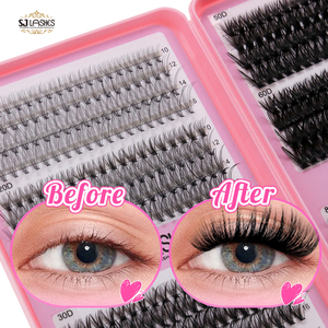 Giao Hàng Nhanh Ban Nhạc Phẳng 10D 30D 50D 100D Hỗn Hợp Tự Làm Lông Mi Cụm Lash Kit - Product Image 5