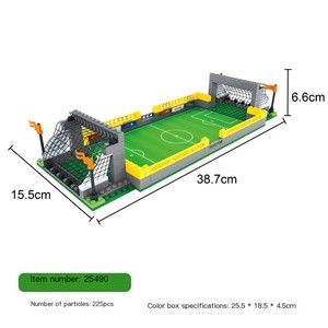 Set blok bangunan MOC tangkai mikro edukasi lapangan sepak bola mainan sepak bola perakitan plastik untuk anak-anak 2025 produsen - Product Image 5